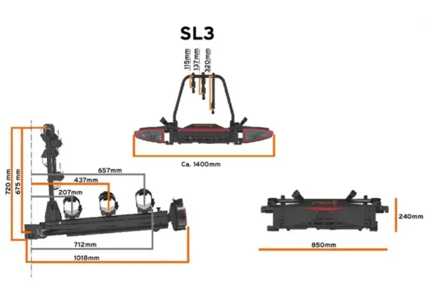 Bagażnik samochodowy SPINDER SL3 - obrazek 7